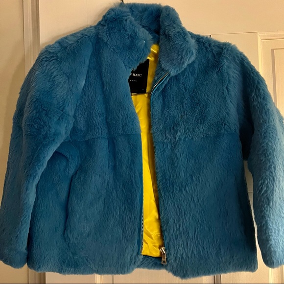 Andrew Marc XSM Girls Rabbit Fur Jacket